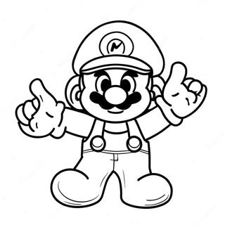 Gambar Mewarna Mario Dengan Topi Santa 82752-24206