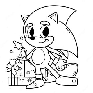 Halaman Mewarna Krismas Sonic 83010-24403