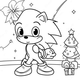 Sonic Krismas Halaman Mewarna