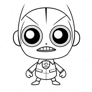 Halaman Mewarna Invader Zim Dengan Pakaian Irken Nya 83065 24459