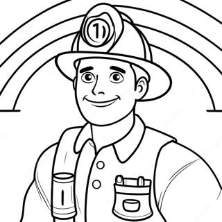 Halaman Mewarna Pemadam Kebakaran Mesra 83114 24490