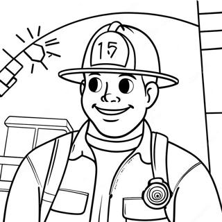 Halaman Mewarna Pemadam Kebakaran Mesra 83114 24491