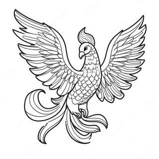 Halaman Mewarna Phoenix Megah Bangkit 83215-24568