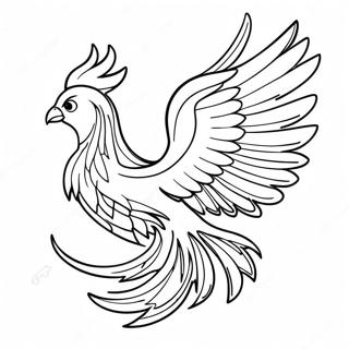 Halaman Mewarna Phoenix Berapi Dengan Api 83217-24575