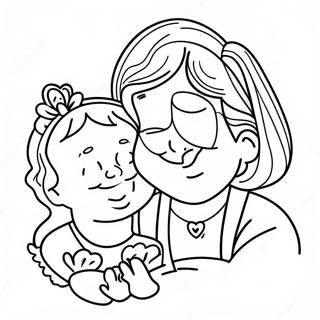 Selamat Hari Ibu Nenek Halaman Mewarna