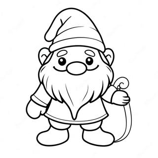 Gnome Krismas Halaman Mewarna