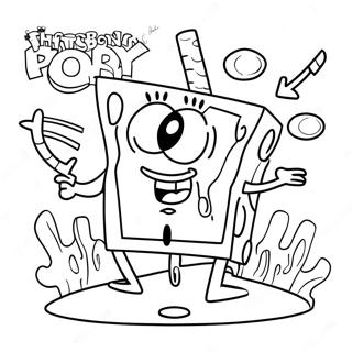 Gary Spongebob Halaman Mewarna