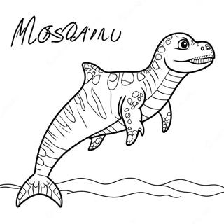 Halaman Mewarna Mosasaurus 83803-25026