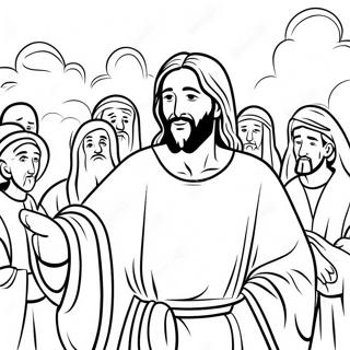 Yesus Memberi Makan Kepada 5000 Gambar Mewarna 8381-1281