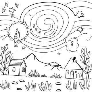 Halaman Mewarna Langit Malam Berbintang 83958-25154