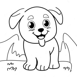 Halaman Mewarna Anjing Hantu Yang Ceria 84011 25197