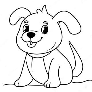 Halaman Mewarna Anjing Hantu Yang Ceria 84011-25198