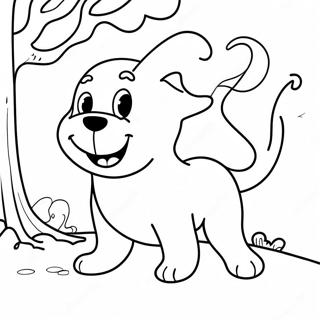 Halaman Mewarna Anjing Hantu Yang Ceria 84011 25199