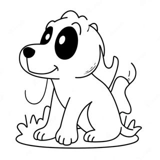 Halaman Mewarna Anjing Hantu Yang Ceria 84011 25200