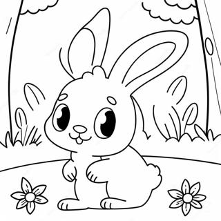 Halaman Mewarna Arnab Bermain Di Taman 84241-25377