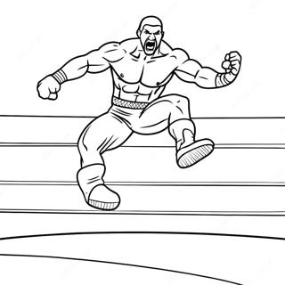 Gambar Mewarna Penzin Wwe Dinamik Melompat Ke Atas Lawan 84496 25572