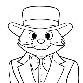 Halaman Mewarna Tuxedo Sam Dengan Topi 84906-25899