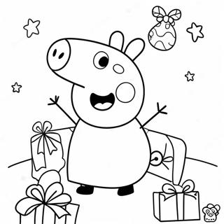 Peppa Pig Krismas Halaman Mewarna