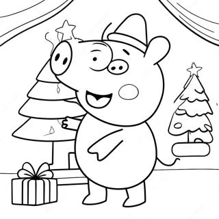 Halaman Mewarna Peppa Pig Krismas 85261-26247