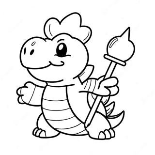 Halaman Mewarna Koopa Dengan Tongkat Ajaib 85444-26400