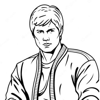 Halaman Mewarna Sensei Johnny Lawrence Cobra Kai 85599-26524