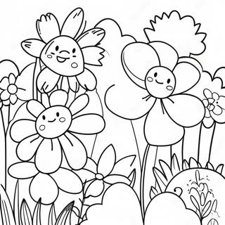 Halaman Mewarna Taman Bunga Berwarna Warni 85930 26773