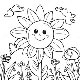 Halaman Mewarna Taman Bunga Berwarna Warni 85930 26774