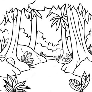 Halaman Mewarna Hutan Hujan Tropika Yang Subur 85932 26781