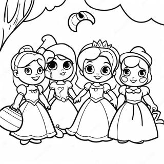 Halloween Disney Besar Halaman Mewarna