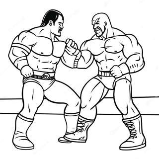 Halaman Mewarna Pertandingan Wwe Yang Dinamik 86033 26855