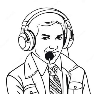 Halaman Mewarna Speakerman Keren Dengan Headphone 86058-26872