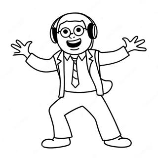 Halaman Mewarna Speakerman Lucu Menari 86060 26878