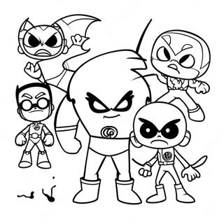 Halaman Mewarna Pasukan Teen Titans Go 86086 26898