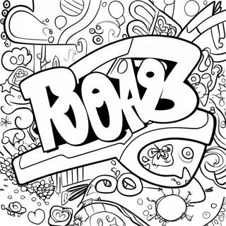 Halaman Mewarna Grafiti Kata Kata Kesat Tegas 86235-27014