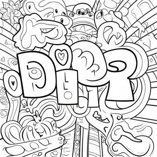 Grafiti Kata Kesat Halaman Mewarna