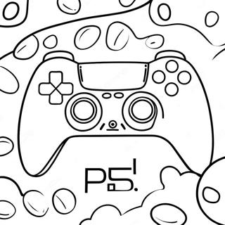 Halaman Mewarna Pengawal Dualsense Ps5 86312 27074