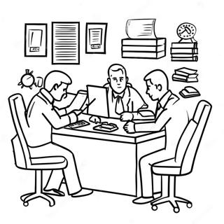 Halaman Mewarna Pekerja Pejabat Yang Sibuk 86647-27340