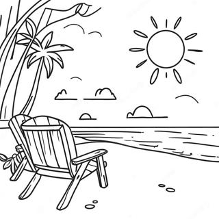 Halaman Mewarna Landskap Pantai Cerah 86802 27457