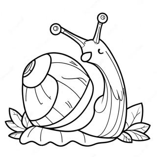 Halaman Mewarna Siput Gembira Dengan Bunga 86980 27597