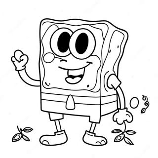 Halloween Spongebob Halaman Mewarna