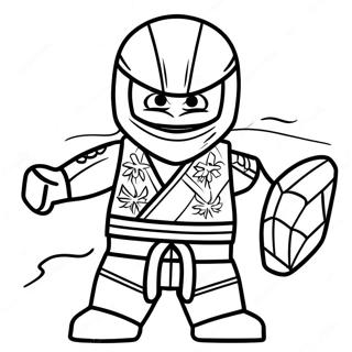 Halaman Mewarna Pose Pertempuran Kai Ninjago 87236-27795