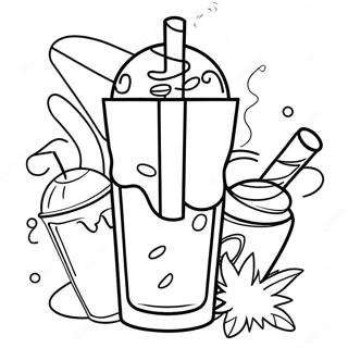 Halaman Mewarna Milkshake 87465-27962