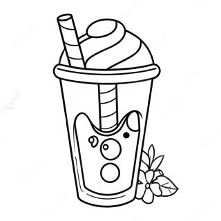 Halaman Mewarna Milkshake 87465-27963