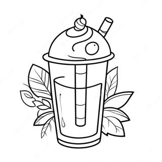 Halaman Mewarna Milkshake 87465-27964