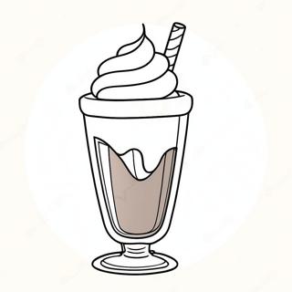 Halaman Mewarna Milkshake Coklat Dengan Krim Putar 87466-27966