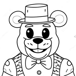 Halaman Mewarna Freddy Fazbear Yang Menyeramkan 87748-28185