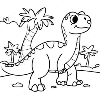 Halaman Mewarna Pengembaraan Dinosaur 87799-28223