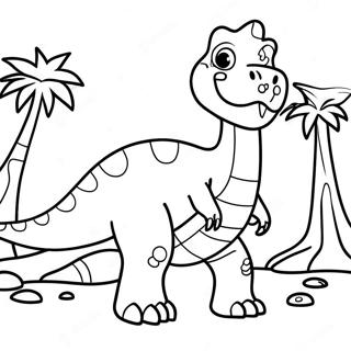 Halaman Mewarna Pengembaraan Dinosaur 87799-28224