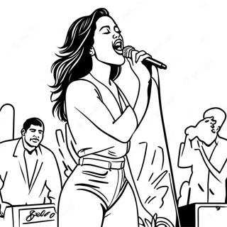 Halaman Mewarna Selena Quintanilla Menyanyi Di Pentas 87902-28305