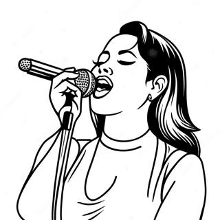 Halaman Mewarna Selena Quintanilla Menyanyi Di Pentas 87902-28308